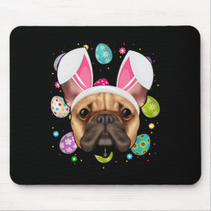 Egg Lover Bunny Ear Französischer Bulldog Face Ost Mousepad