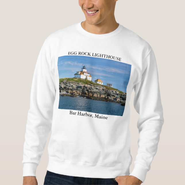 Egg Rock Lighthouse, Bar Harbour Maine Sweatshirt (Vorderseite)