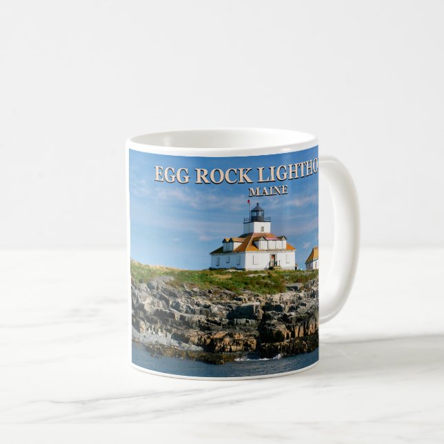 Egg Rock Lighthouse, Bar Harbour Maine Tasse (VorderseiteRechts)