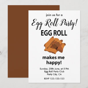 Egg Roll Macht Mich Glücklich Egg Roll Party Einladung