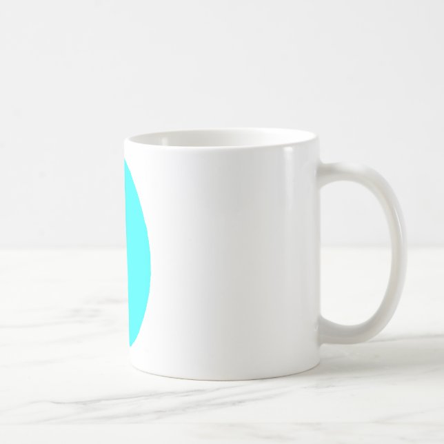 Egg Solid Cyan Das MUSEUM Zazzle Geschenke Kaffeetasse (Rechts)