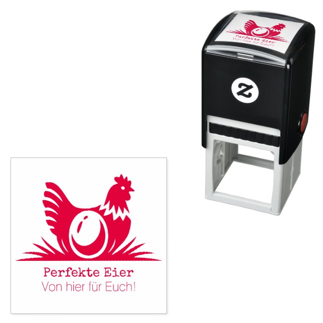 Egg stamp hen  permastempel (Beispiel)