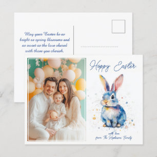 🐇 Egg-stra Adorable Bunny Greetings Feiertagspostkarte