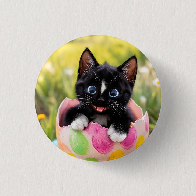 Egg-stra Special Kitty: Felini bei einer festliche Button (Vorderseite)
