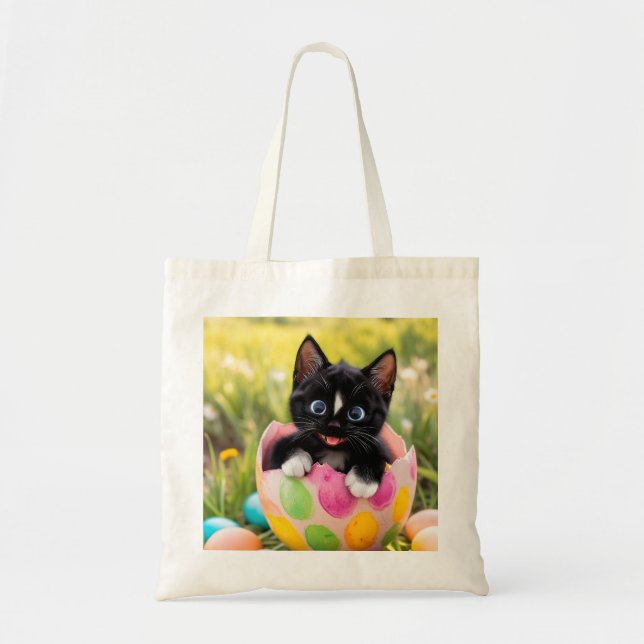 Egg-stra Special Kitty: Felini bei einer festliche Tragetasche (Vorne)
