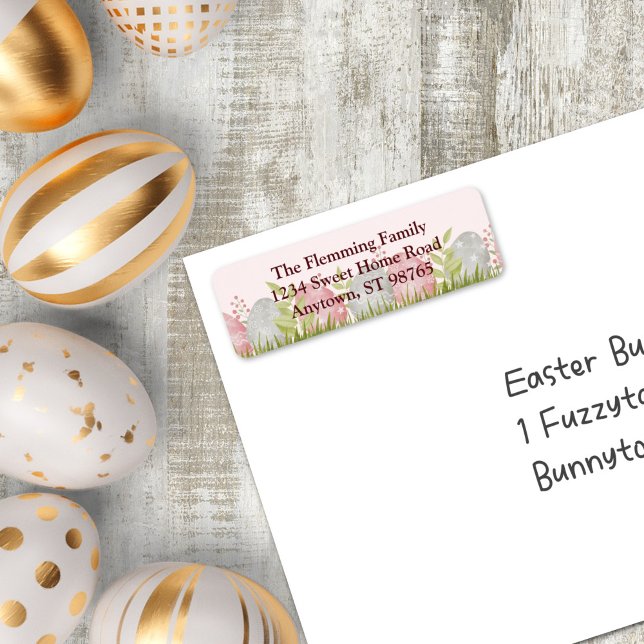 Egg-stra Sweet Customizable Oaster Rücksendeadress (Egg-stra Sweet Customizable Easter Egg Return Address Label)