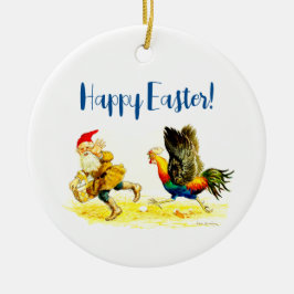 Egg Theif Vintag Funny Jenny Nyström Ostern Keramik Ornament