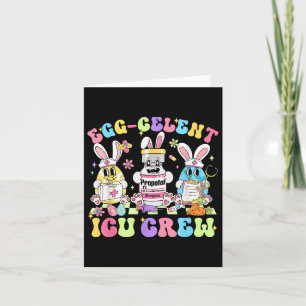 Egg-zelente Icu Crew Nurse Retro Groovy Bunny East Karte