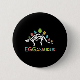 Eggasaurus Ostern Stegosaurus Dinosaur Jungen Kind Button