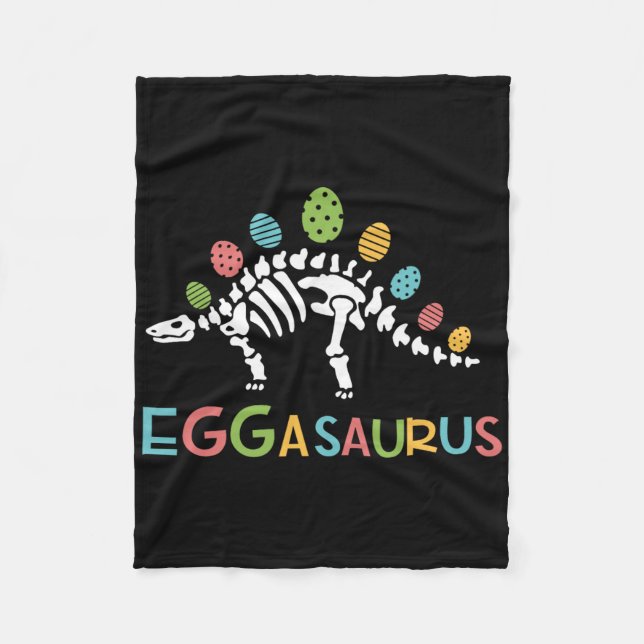 Eggasaurus Ostern Stegosaurus Dinosaur Jungen Kind Fleecedecke (Vorderseite)