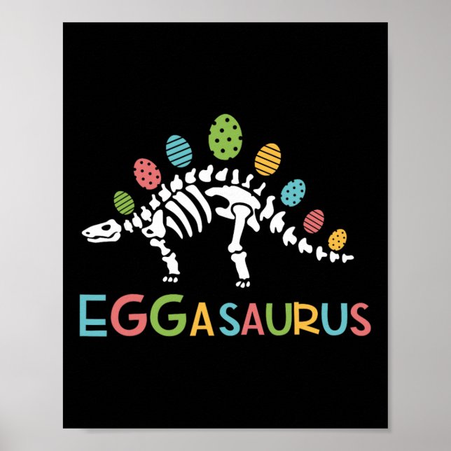 Eggasaurus Ostern Stegosaurus Dinosaur Jungen Kind Poster (Vorne)