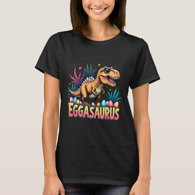 Eggasaurus Ostern Stegosaurus Dinosaur Jungen Kind T-Shirt (Vorderseite)