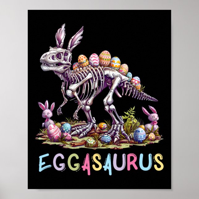 Eggasaurus Osterstegosaurus Dinosaurier Jungen Kin Poster (Vorne)