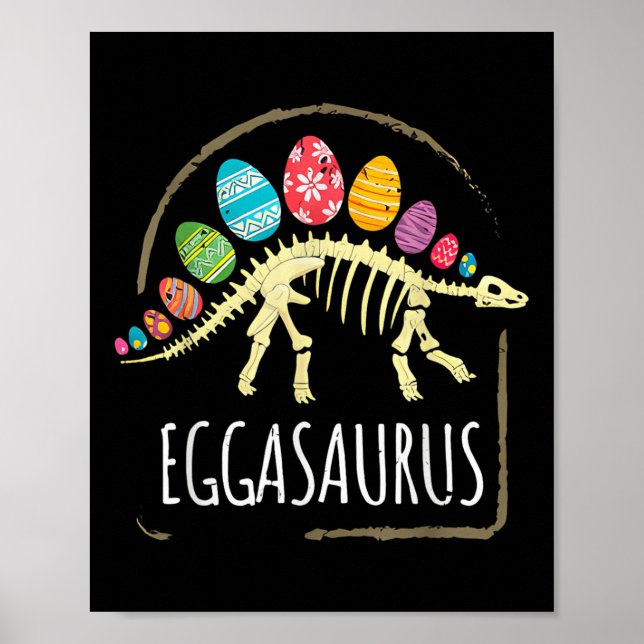 Eggasaurus Osterstegosaurus Dinosaurier Jungen Kin Poster (Vorne)