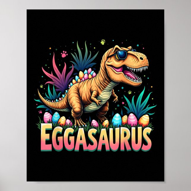 Eggasaurus Osterstegosaurus Dinosaurier Jungen Kin Poster (Vorne)