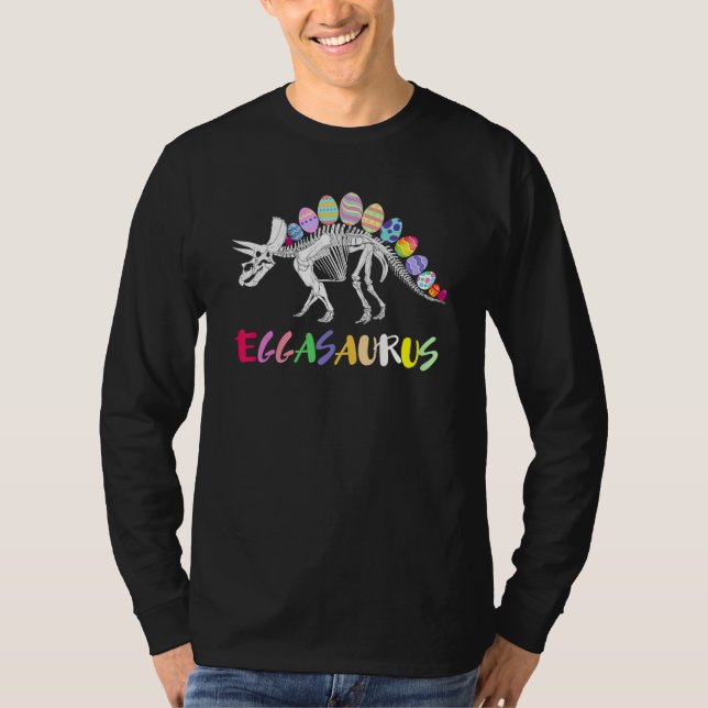Eggasaurus Stegosaurus Egg Dinosaur Happy Oaster D T-Shirt (Vorderseite)