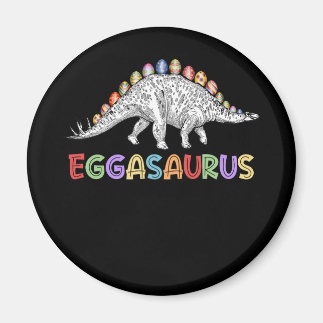 Eggasaurus Stegosaurus Egg Dinosaur Happy Oaster Magnet (Vorne)