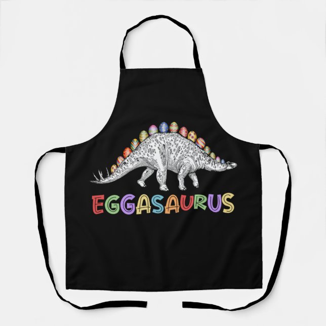 Eggasaurus Stegosaurus Egg Dinosaur Happy Oaster Schürze (Vorderseite)