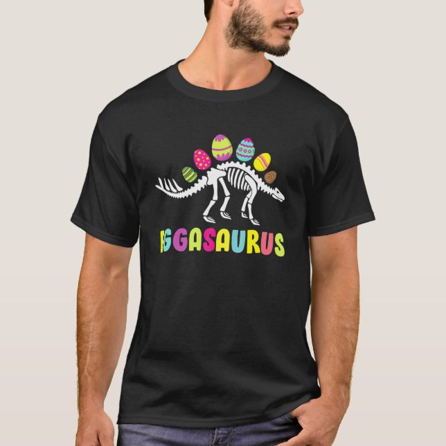 Eggasaurus Stegosaurus OsterEgg Dinosaurier Funny  T-Shirt (Vorderseite)