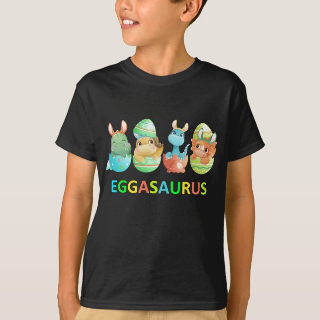 Eggasaurus Stegosaurus Ostereier Egg Dinosaurier F T-Shirt (Vorderseite)