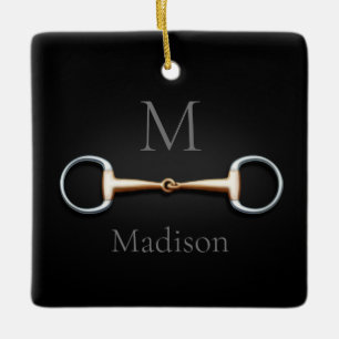 Eggbutt Snaffle Bit Mit Monogramm Reittier Keramikornament