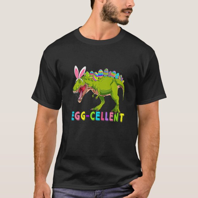 Eggcellent Eggs Cellent Hunter Dinosaur Bunny T re T-Shirt (Vorderseite)