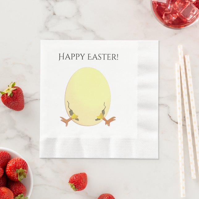Eggcted Happy Oaster Chick Serviette (Beispiel)