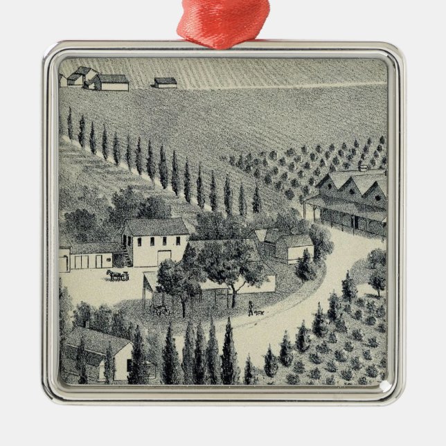 Eggers Weinberg, Fresno Silbernes Ornament (Vorne)