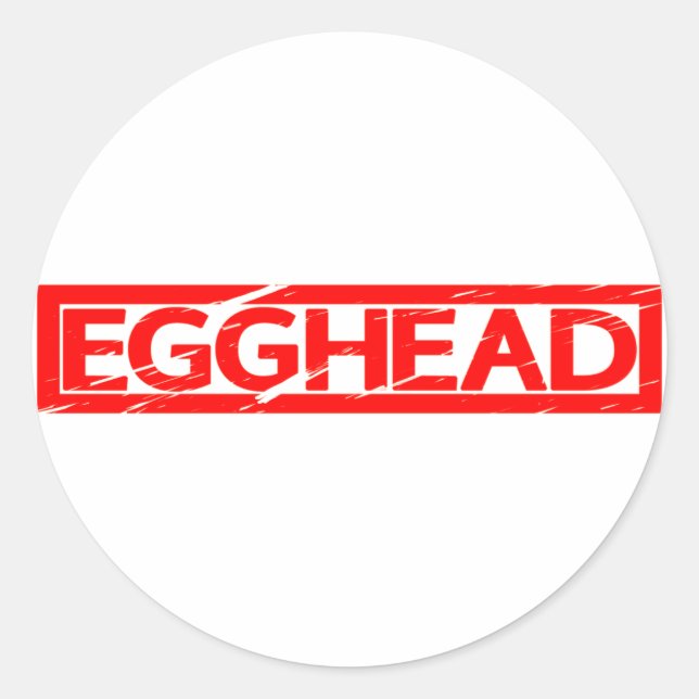 Egghead Briefmarke Runder Aufkleber (Vorderseite)