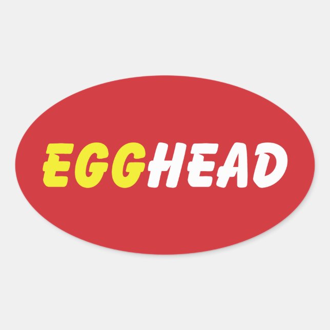 EGGHEAD OVALER AUFKLEBER (Vorderseite)
