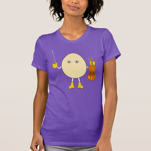 Egghead Violinist T-Shirt (Vorderseite)
