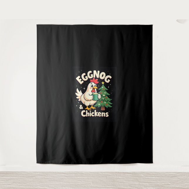 Eggnog & Chickens Wandteppich (Vorderseite)