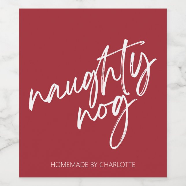 Eggnog Food and Beverage Label Set Weinetikett (Einzelnes Label)