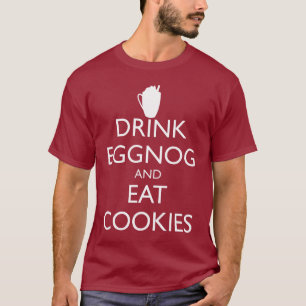 EGGNOG GETRÄNKEN UND COOKIES ESSEN T-Shirt