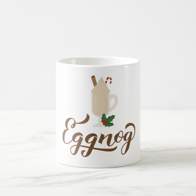 Eggnog-Kalligraphie und Glas Kaffeetasse (Mittel)