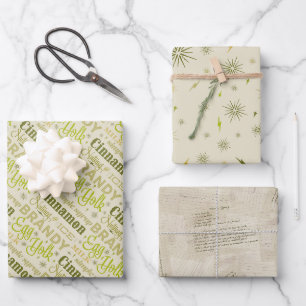 Eggnog Recipe Collection - Avocado Geschenkpapier Set