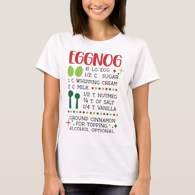 Eggnog Recipe T - Shirt (Vorderseite)