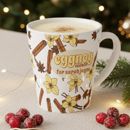 Eggnog Season Personalisiert gemütliche Latte Tass Milchtasse