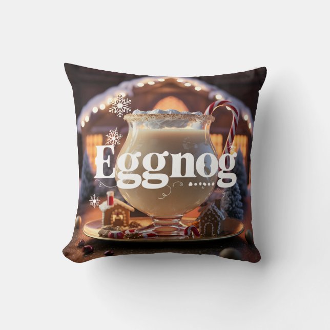 Eggnog Timing, eggnog, Weihnachten Kissen (Vorderseite)