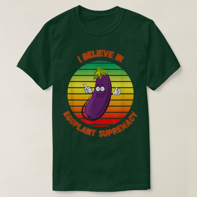 Eggpflanze Liebe für Vegetarier Veganer T-Shirt (Design vorne)