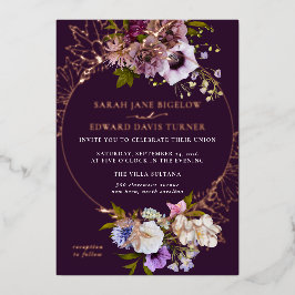 Eggpflanze Lila Plum floral Folieneinladung