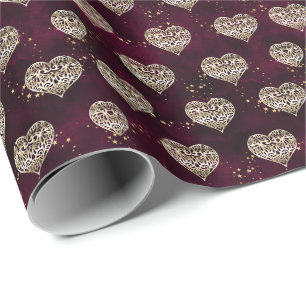 Eggpflanze Lila und Harts Geschenkpapier