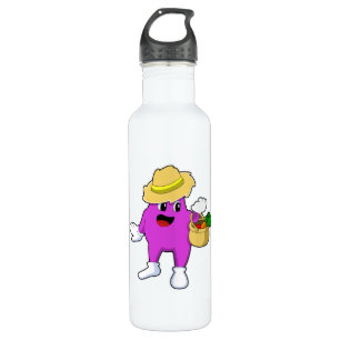 Eggplant als Bauer mit Carrot Edelstahlflasche