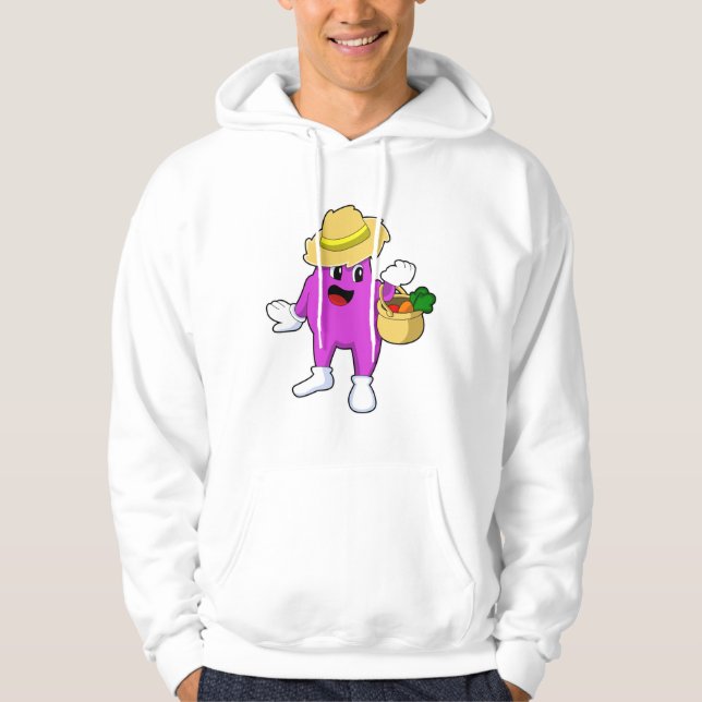 Eggplant als Bauer mit Carrot Hoodie (Vorderseite)