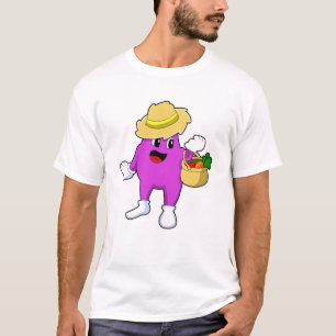Eggplant als Bauer mit Carrot T-Shirt