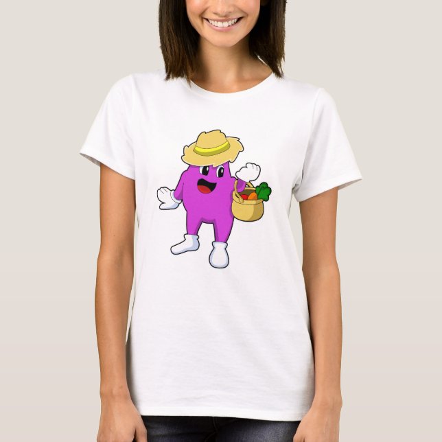 Eggplant als Bauer mit Carrot T-Shirt (Vorderseite)