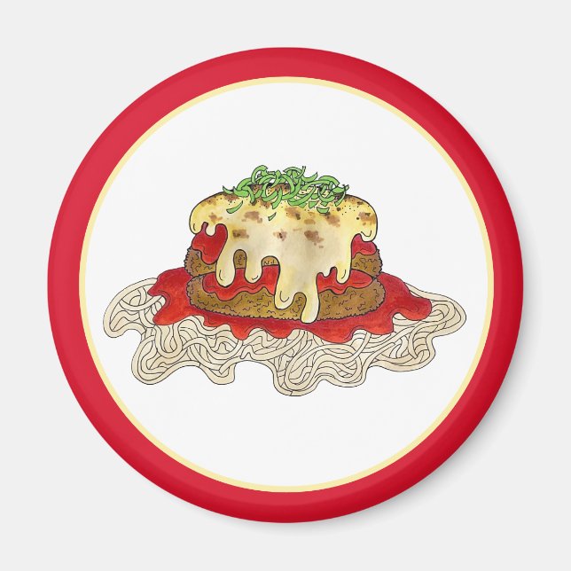 Eggplant Aubgergine Parm Parmesan Italian Food Magnet (Vorne)