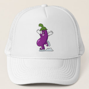 Eggplant bei Ice Skaten mit Ice-Skaten Truckerkappe