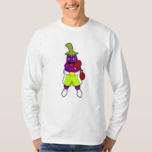 Eggplant beim Boxen mit Boxhandschuhen T-Shirt
