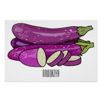 Eggplant Cartoon-Abbildung